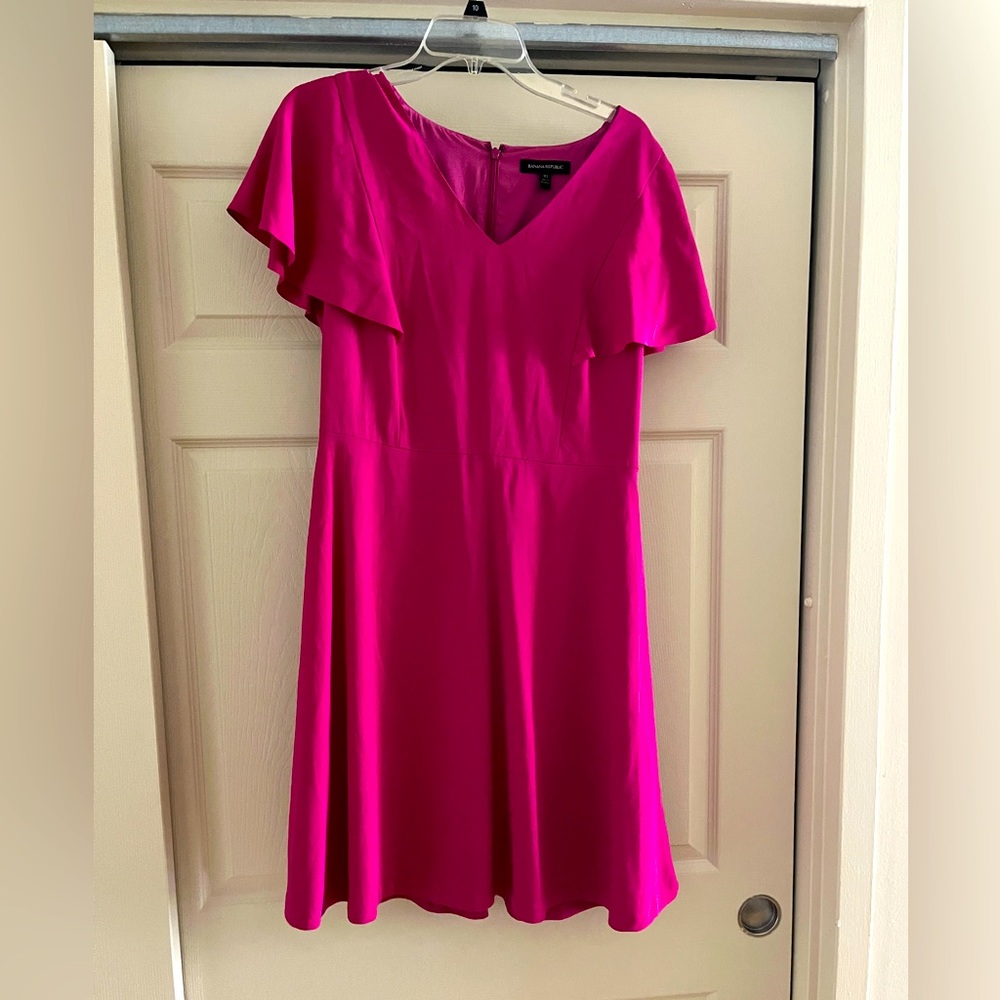 Banana Republic fuschia A-line dress (size 10)